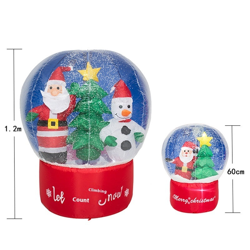 Christmas Inflatable Decoration Courtyard Layout Luminous Christmas Snowman Elk Old Man Inflatable Model Snow Spray Ball