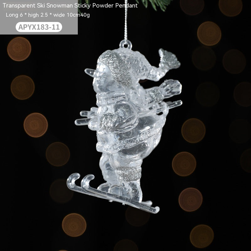 Christmas Tree Decorations Accessories Transparent Acrylic