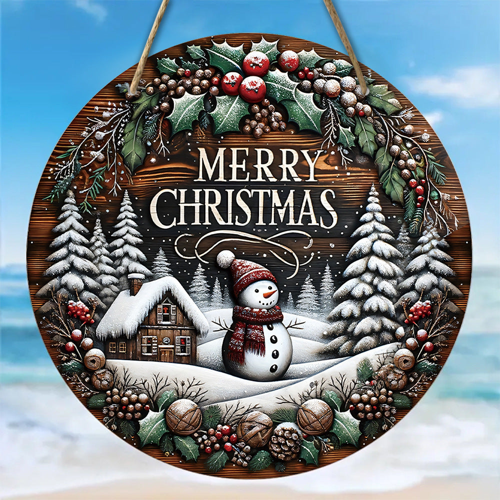 Wooden Merry Christmas Snowman Round Sign Wall Outdoor Courtyard Porch Decoration, Christmas decorations, Christmas lights, Christmas tree ornaments, Christmas wreaths, Christmas garlands, Christmas stockings, Christmas tree toppers, Christmas village sets, Christmas figurines, Christmas table decorations, Christmas centerpieces, Christmas tree skirts, Christmas tree stands, Christmas yard decorations, Christmas outdoor lights, Christmas inflatables, Christmas candles, Christmas stockings holders, Christmas