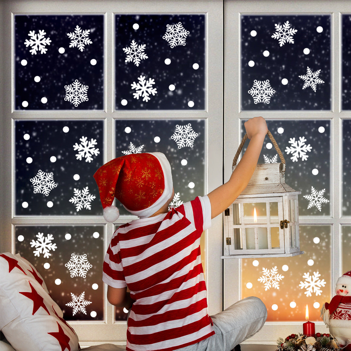 Christmas Vinyl Carved Snowflake Wall Sticker