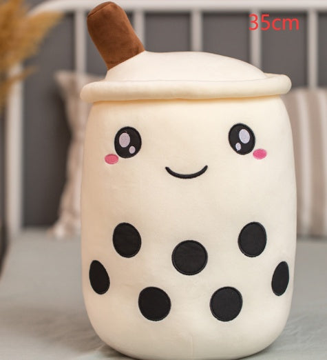 Cute Fruit Drink Plush Soft Strawberry Milk Tea Stuffed Animals