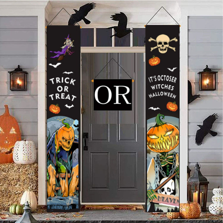 Halloween Party Decorative Door Curtain Banner Couplet