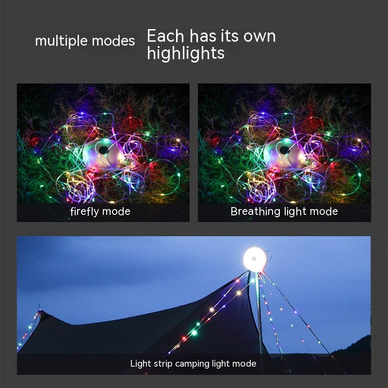 LED Christmas Festival Charging Outdoor Camping Tent Canopy String