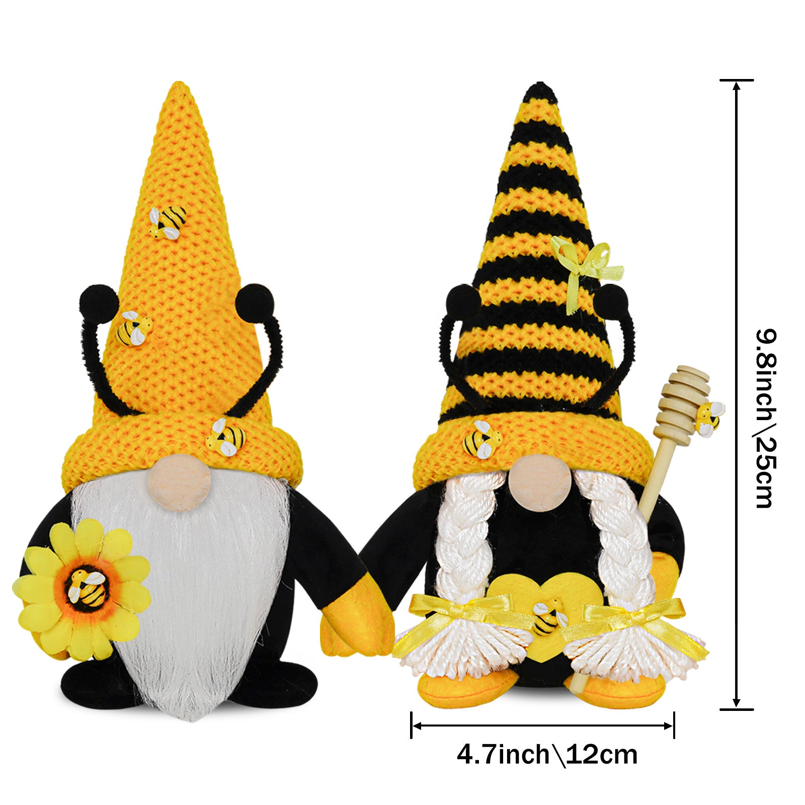 Bee Festival Faceless Rudolf Knitted Bee Old Man Festival Sun-facing Figurine Doll Decoration, Bee gnomes, Beekeeper gnomes, Honey gnomes, Bumblebee gnomes, Beehive gnomes, Pollen gnomes, Garden gnomes, Spring gnomes, Flower gnomes, Nature gnomes, Decorative gnomes, Rustic gnomes, Festive gnomes, Yellow and black gnomes, Bee-friendly gnomes, Happy bees gnomes,