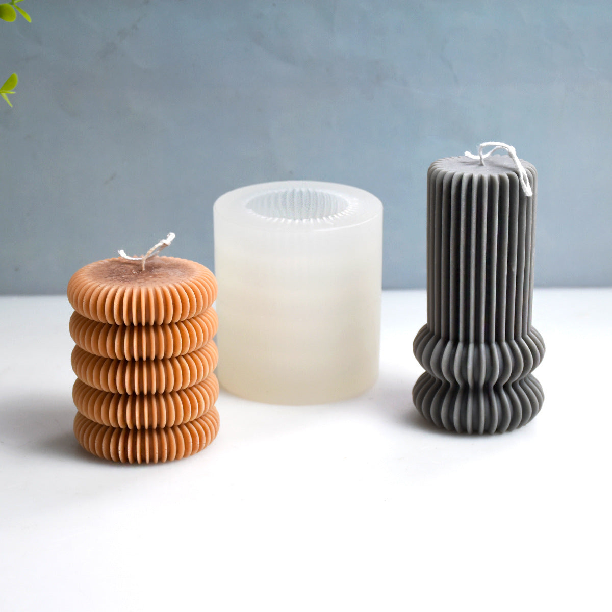 Diy Striped Column Candle Silicone Mold