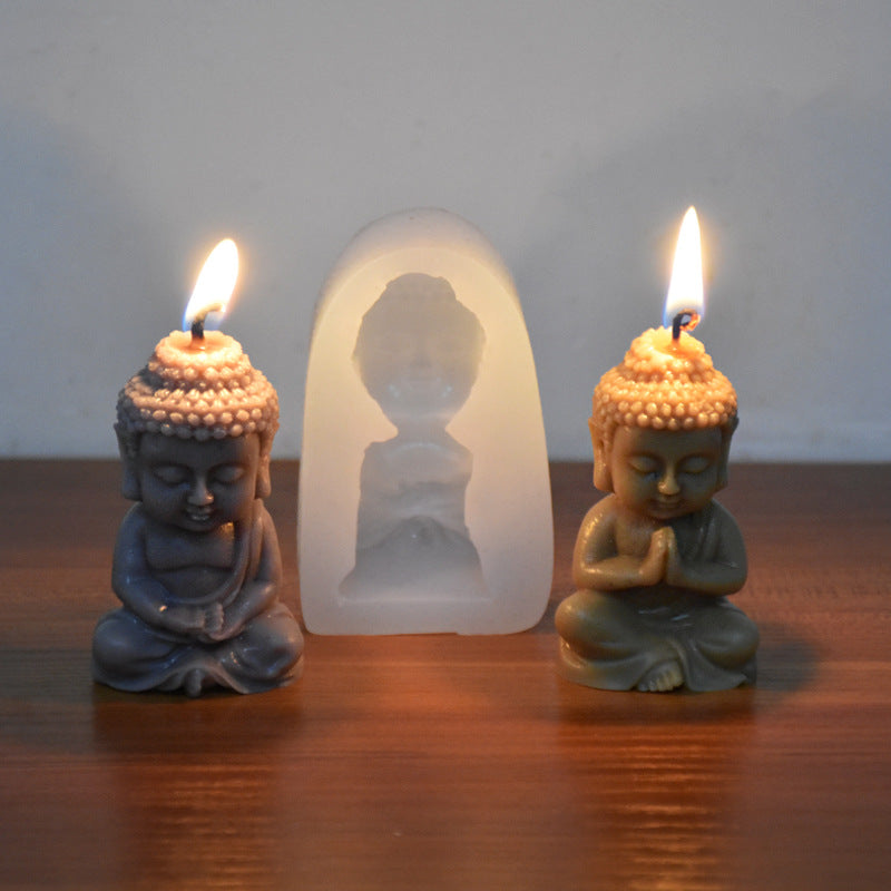 Candle Aromatherapy Silicone Plaster Pendant Decoration Making Buddha Candle Mold