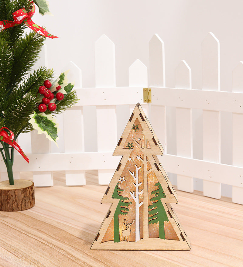 Christmas Wooden Luminous Decorative Ornaments With Lights, Christmas Wooden Luminous Decorative Ornaments With Lights, Christmas Decoration ornaments, Christmas Wooden Ornaments, Christmas Lights OrnamentsTriangle with lights of Santa Claus, triangle with Lights of Christmas snowman, triangle with Lights of Christmas deer