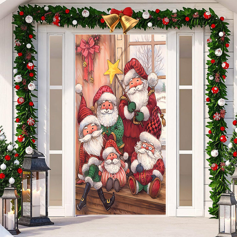 Christmas Festival Door Set Decorative Cloth