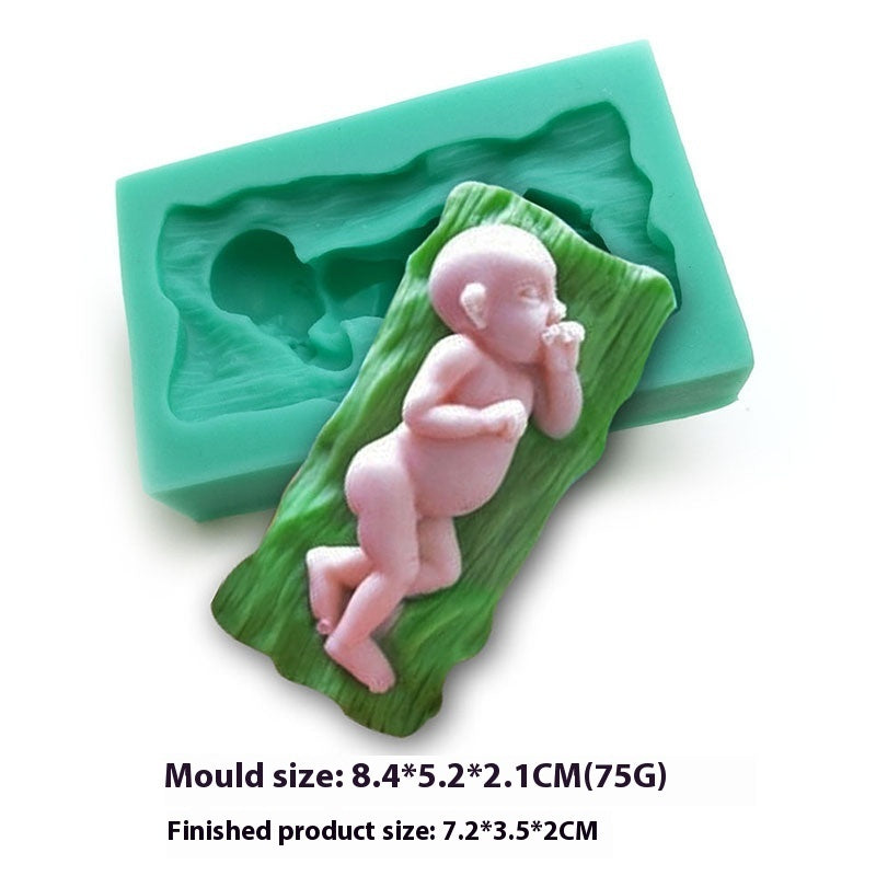 Baby-shaped Handmade Soap Silicone Mold, Silicone candle molds, Christmas tree candle molds, Halloween pumpkin candle molds, Easter egg candle molds, Animal candle molds, Sea creature candle molds, Fruit candle molds, Geometric candle molds, Abstract candle molds, DIY candle making molds, 