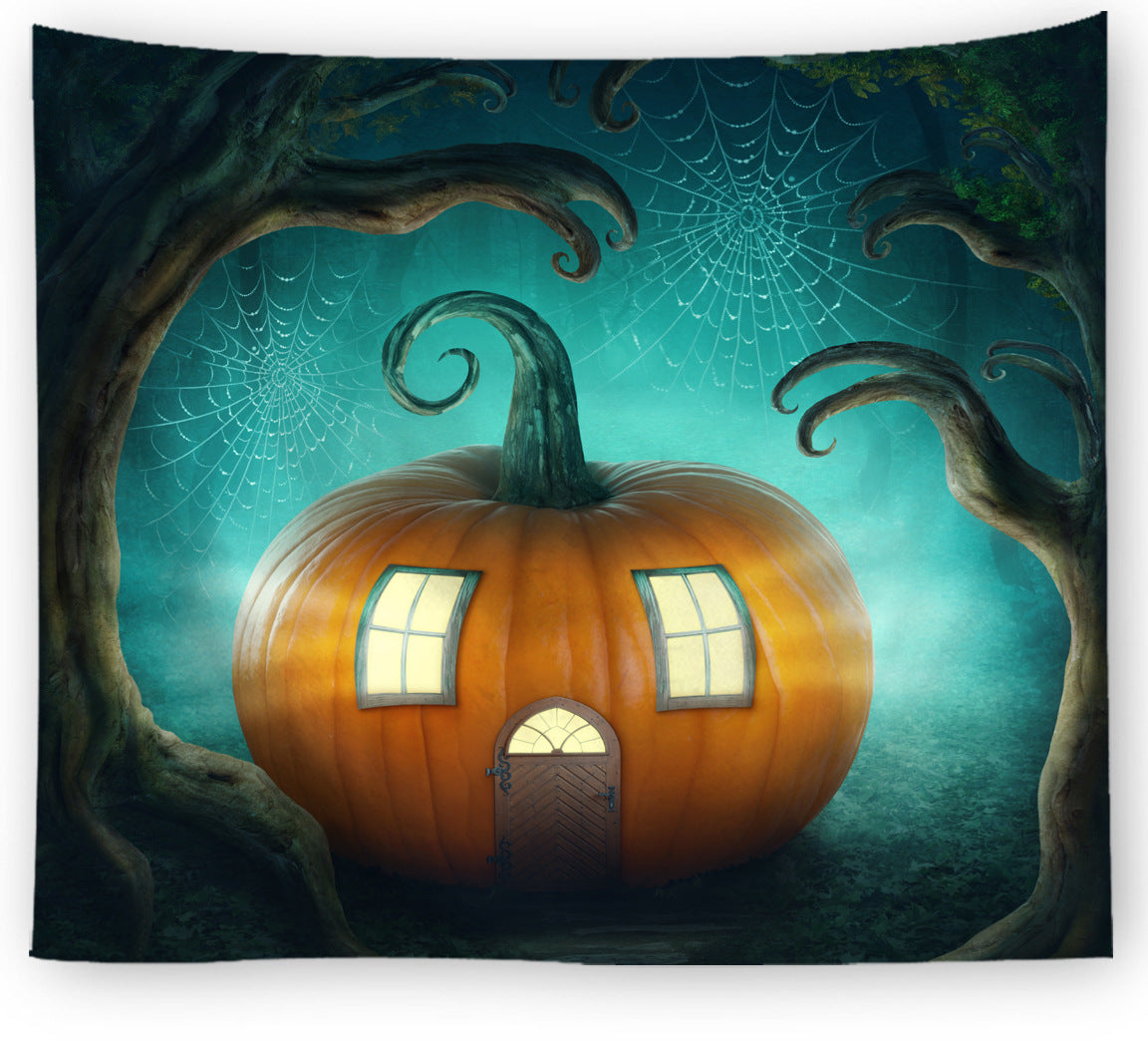 Hot Sale Decorative Cloth Halloween Print Tapestry,  Pumpkin lanterns, Jack o Lanterns, Halloween Lights, Halloween Decoration Ornaments, Halloween inflatables, carved pumpkins, Halloween wreaths, Halloween Candles.