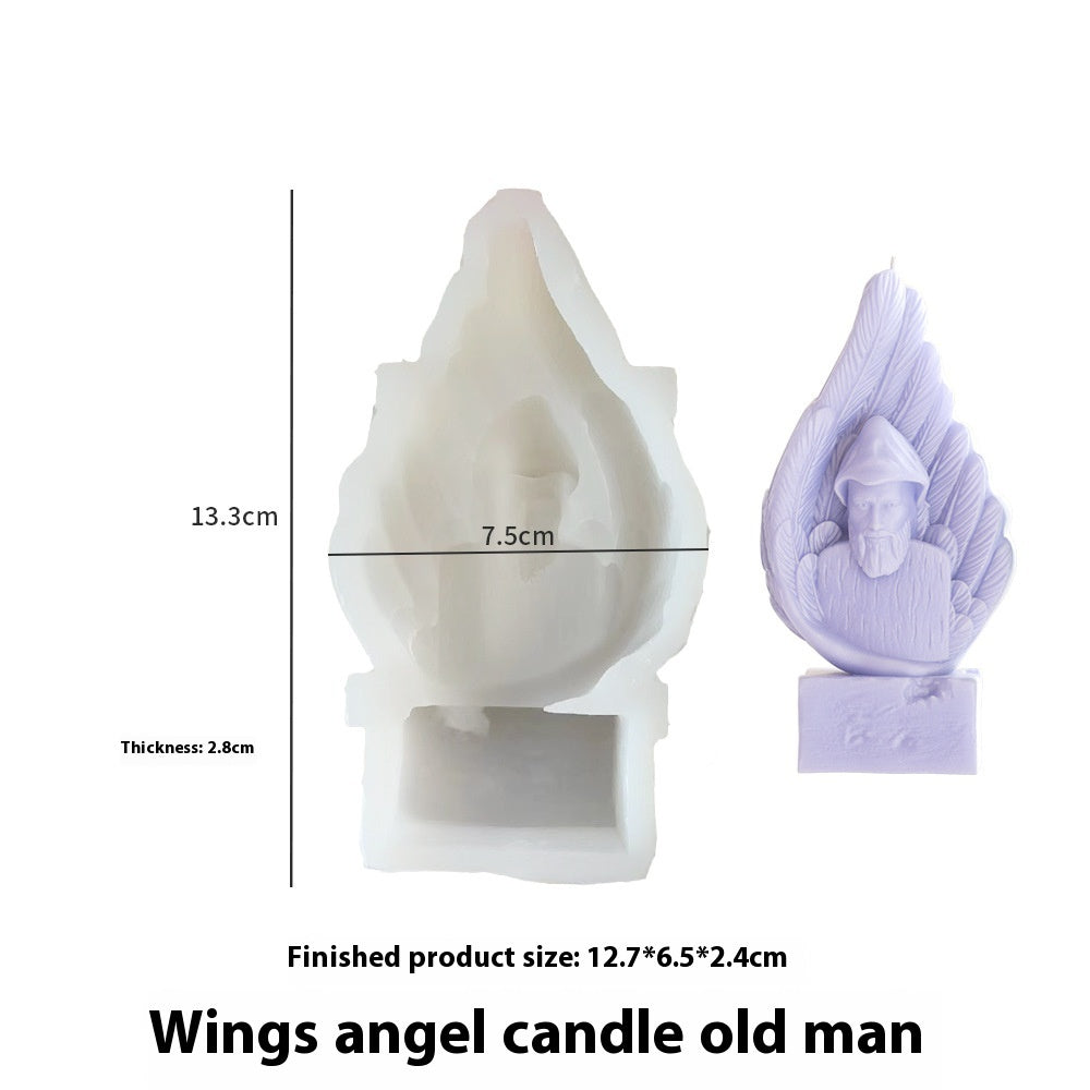 Angel Wings Candle Mould Prayer Jesus Wings Aroma Candle Silicone Mold