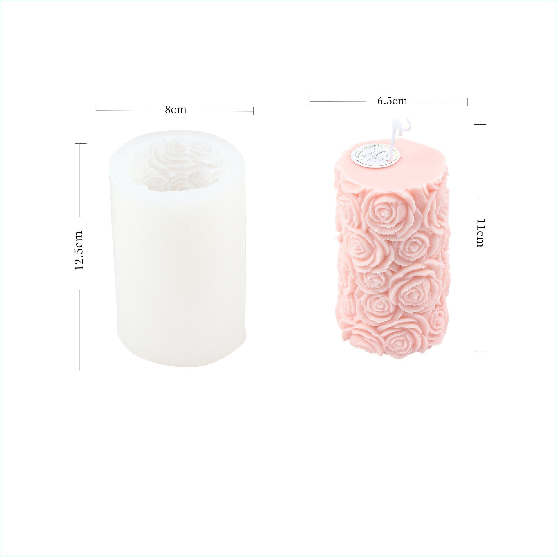 Flower Aromatherapy Candle Round Ball Rose Cylinder Mold Silicone, Silicone candle molds, Christmas tree candle molds, Halloween pumpkin candle molds, Easter egg candle molds, Animal candle molds, Sea creature candle molds, Fruit candle molds, Geometric candle molds, Abstract candle molds, DIY candle making molds,
