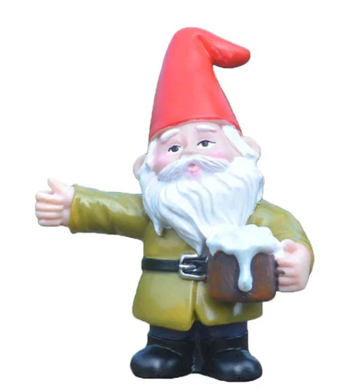 Drinking Beer Garden Gnomes Decoration Sofa Statue