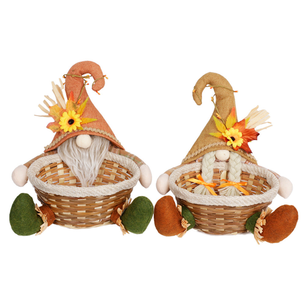 Maple Leaf Candy Basket Ornaments Doll