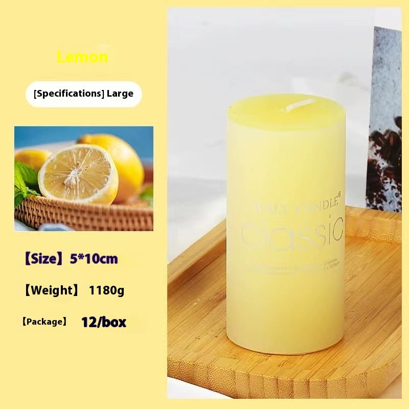 Cylindrical Color Aromatherapy Candle Brilliant Fragrance Candle Smokeless Candles