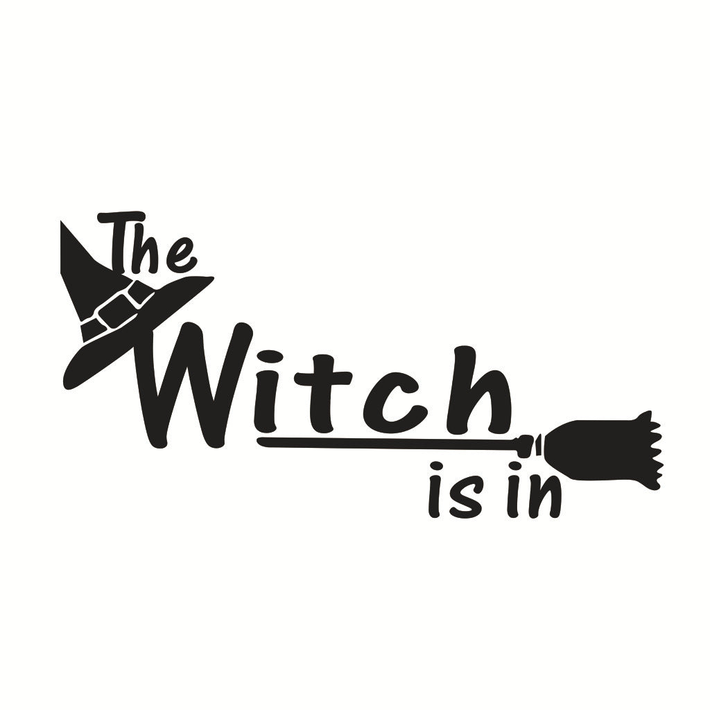 Witch Hat English Alphabet Halloween Wall Sticker