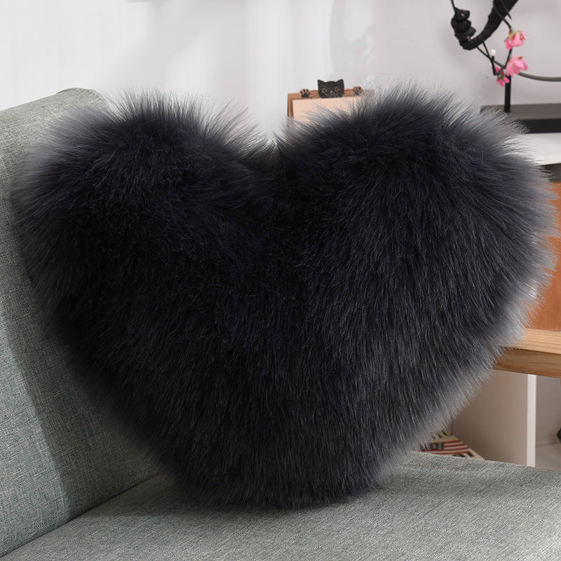 Throw Pillows Heart Shape Long Plush Fluffy Shaggy Cushion Cover Sofa Cushions Decorative Pillow Covers Pillowcase White, valentines day, shop valentine's day deals, valentines, valentine's day gifts, valentine day, valentines day gifts, valentines day decor, Decognomes,  valentine decoration, valentines day decoratio, valentine decor, valentines decor, valentines decorations
