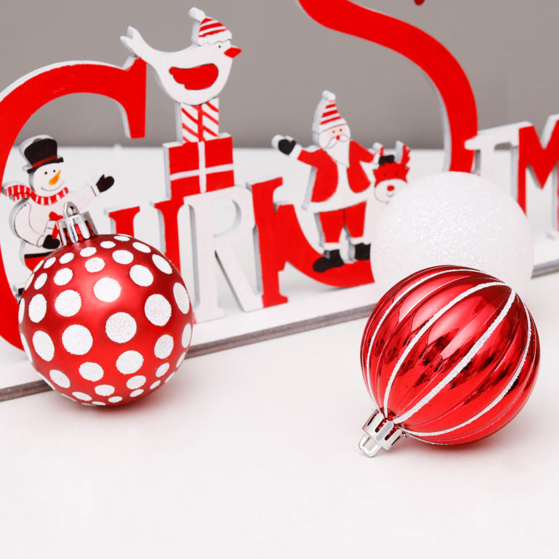 Christmas Decorations 6cm Shaped Painted Christmas Ball Set