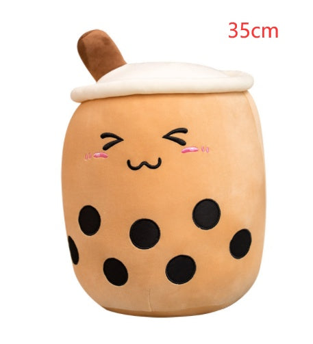 Cute Fruit Drink Plush Soft Strawberry Milk Tea Stuffed Animals