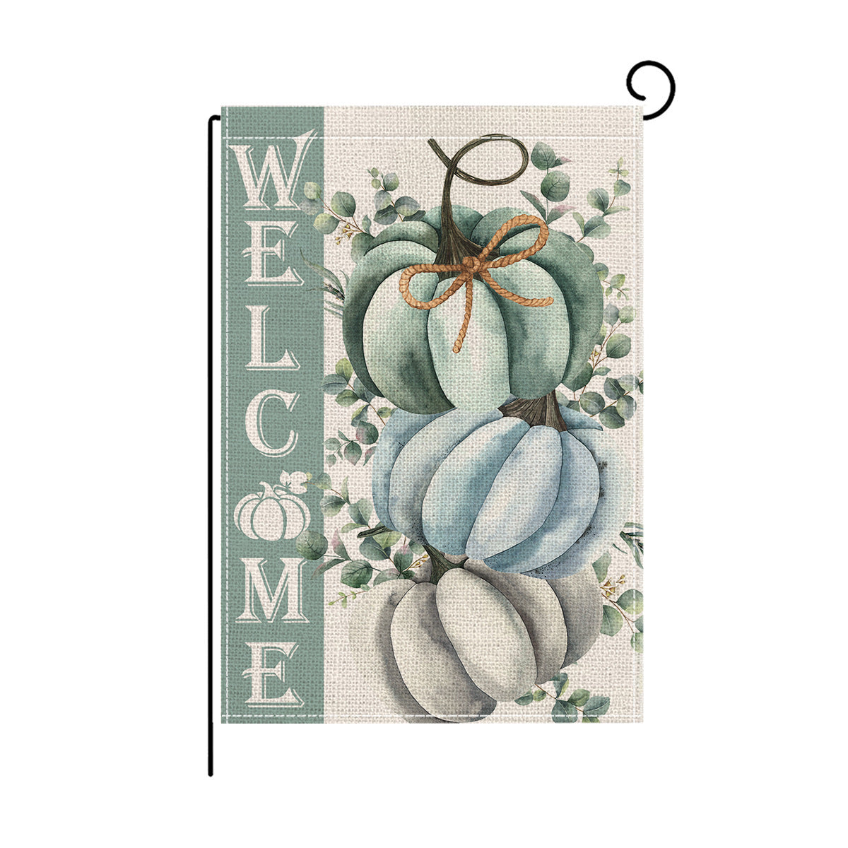 Linen Garden Banner Autumn Pumpkin Duplex Printing Courtyard Decoration Banneret Outdoor Flag Display