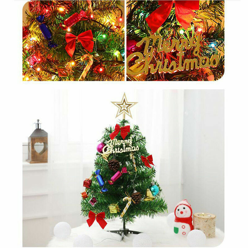 60 Long Tabletop Artificial Small Mini Christmas Tree W  LED Lights Ornament