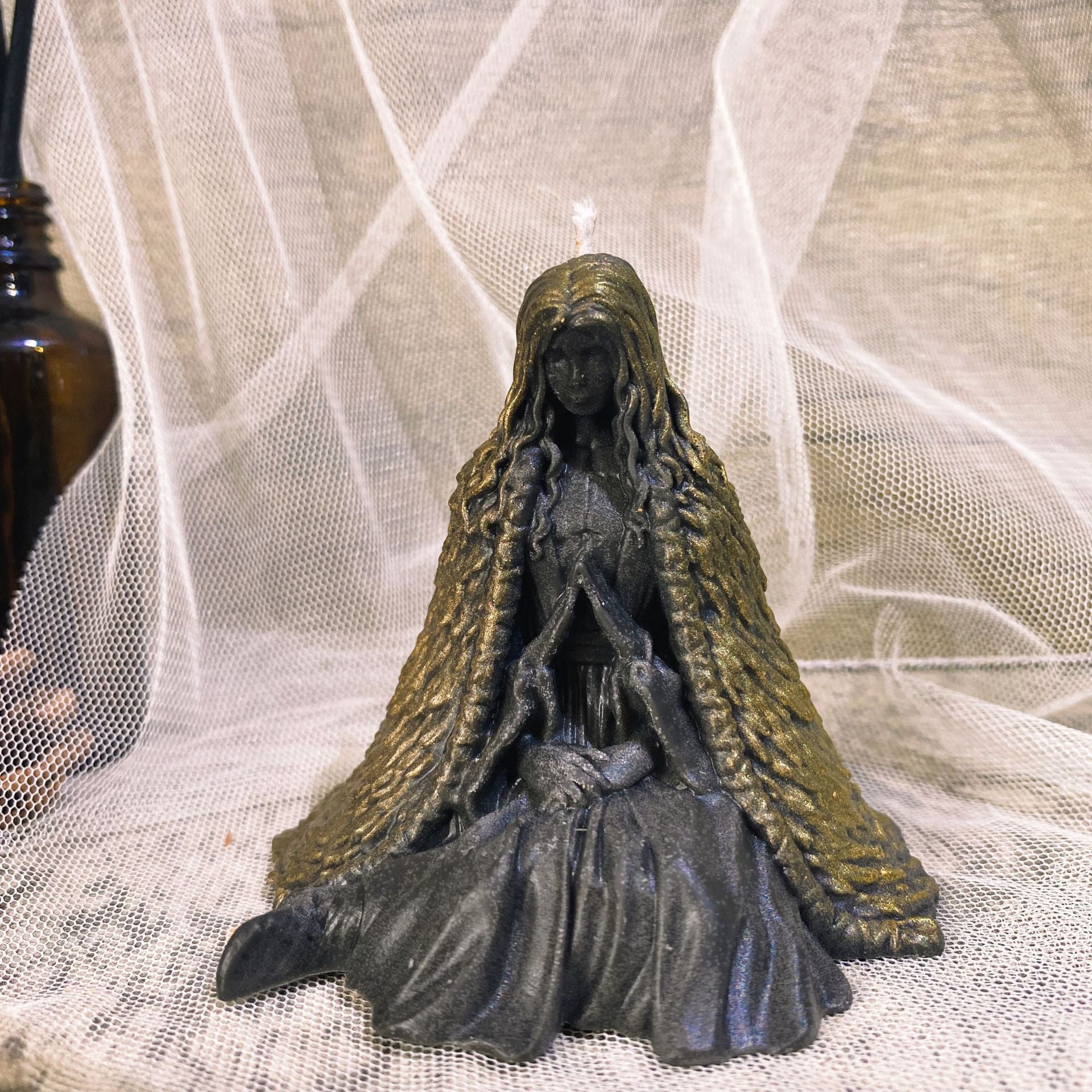 European Ghost Wizard Candle Holder, Have Pumpkin lanterns, Jack o Lanterns, Halloween Lights, Halloween Decoration Ornaments, Halloween inflatables, carved pumpkins, Halloween wreaths, Halloween Candles.