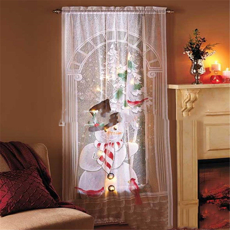 Merry Christmas Santa Claus Snowman Deer Christmas Present Christmas Curtains Vertical Blackout Curtains Living Room Bedroom