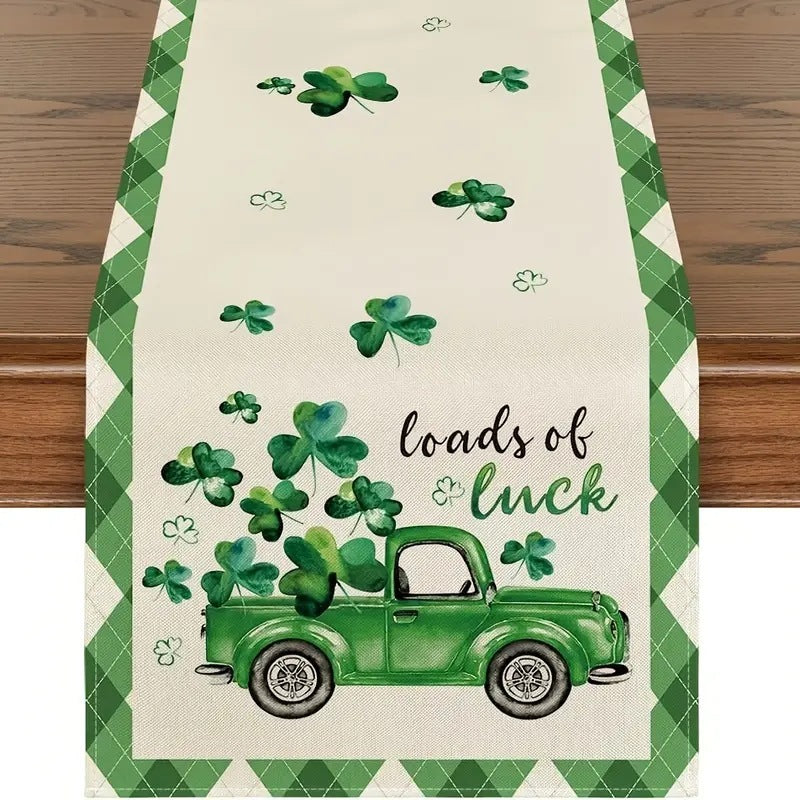 Shengpa Festival Table Runner Linen Printed Tablecloth Home, st patricks day decorations, st patricks day decor, st patrick's day decorations, st patrick day decorations, Irish Décor, irish ornaments, Decognomes, St. Patrick's Day Party Supplies, St. Patrick's Day Decorations: Shamrock, Irish & Leprechaun, St Patrick's Day Decorations table cloth