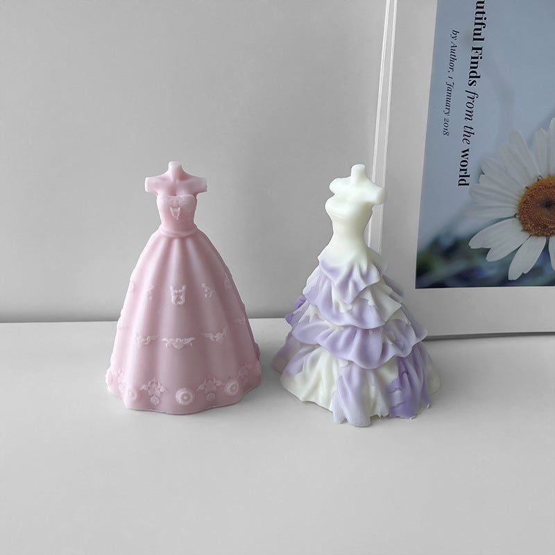 A Variety Of 3D Stereo Wedding Dress Mold DIY, Silicone candle molds, Christmas tree candle molds, Halloween pumpkin candle molds, Easter egg candle molds, Animal candle molds, Sea creature candle molds, Fruit candle molds, Geometric candle molds, Abstract candle molds, DIY candle making molds,