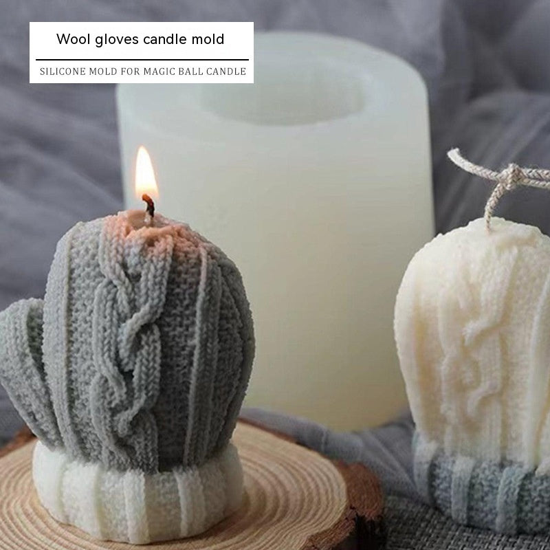 Christmas Knitting Wool Gloves Candle Silicone Mold, Silicone candle molds, Geometric candle molds, DIY candle making molds, Aromatherapy Candle, Sented candle, candles, 