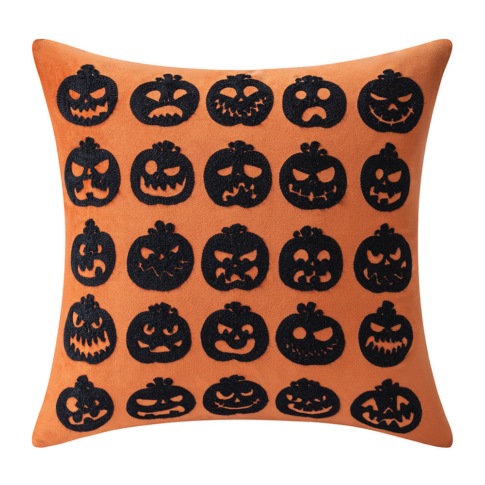 Halloween Embroidery Pillow Cover Home Living Room