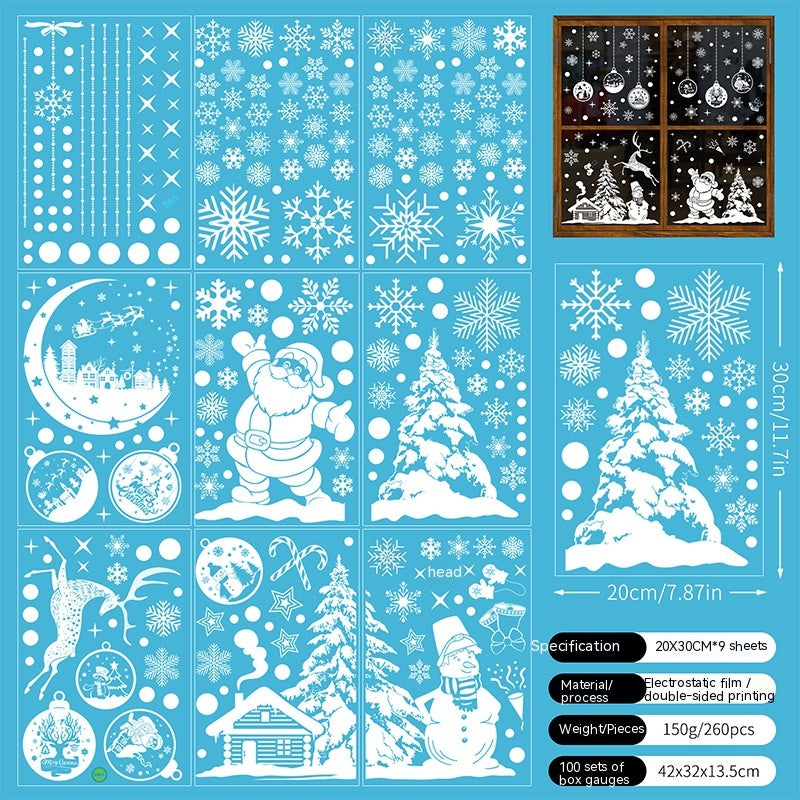 Christmas Static Window Stickers Hanging Ball, christmas decoration items, christmas stickers, christmas wall stickers