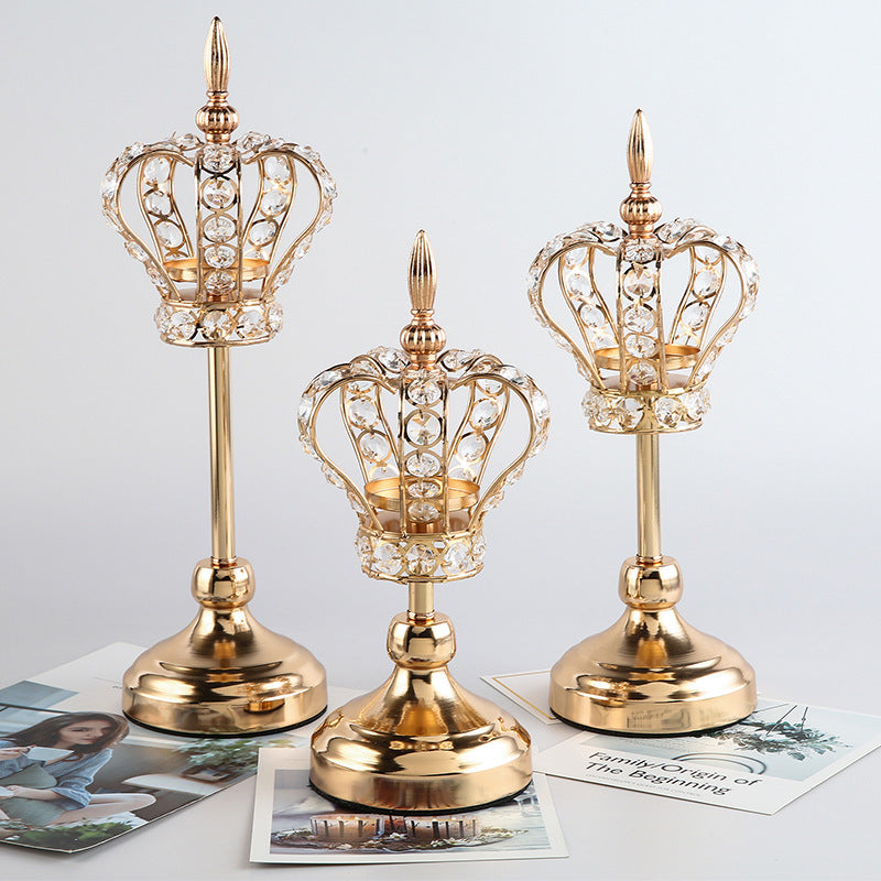 European Style Crown Candle Holder Decoration Home, candle holder, candle stick holder, glass candle holder, iron candle holder, wicker candle holder 2 piece set, candle holders, candlesticks, candle sticks, Luxury candles holders, taper candle holders, candlestick holder, Wooden Candlestick Candle Holder, Metal Candle Holders