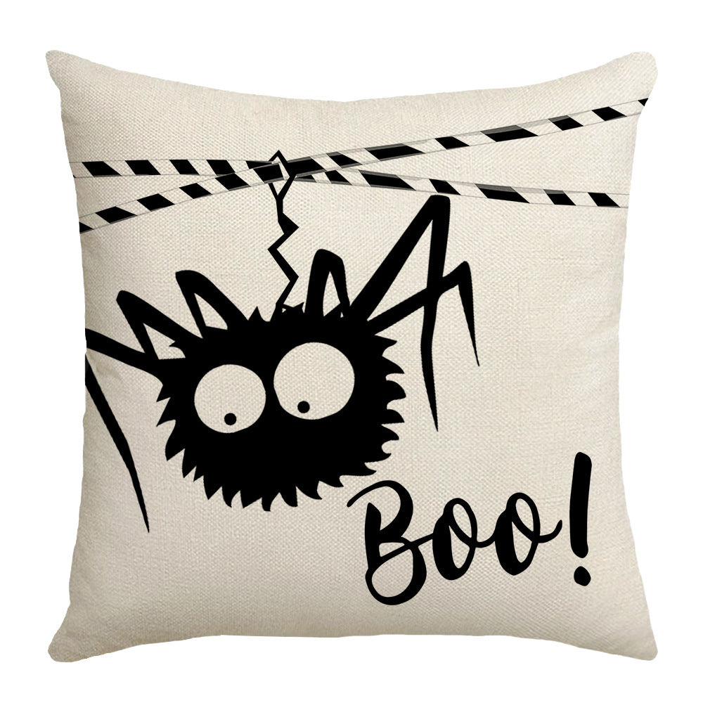 Halloween Pillow Cover Living Room Single-sided Linen