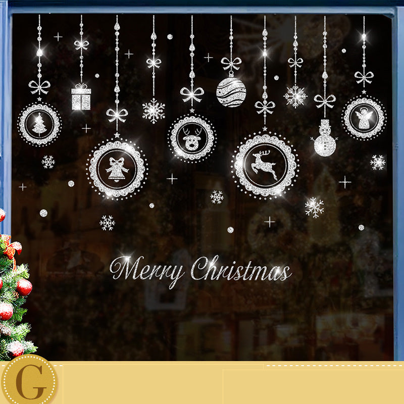 Christmas Decorations Scene Decoration Christmas Window Door Sticker