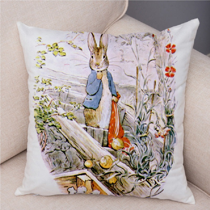 Cartoon Rabbit Peach Skin Fabric Pillow Cover Home Decoration Sofa Cushion Cover Seat Cover Easter Amazon AliExpress, easter decorations, Easter Decor, easter table decor, outdoor easter decorations, shop easter, Decognomes, Spring Decorations