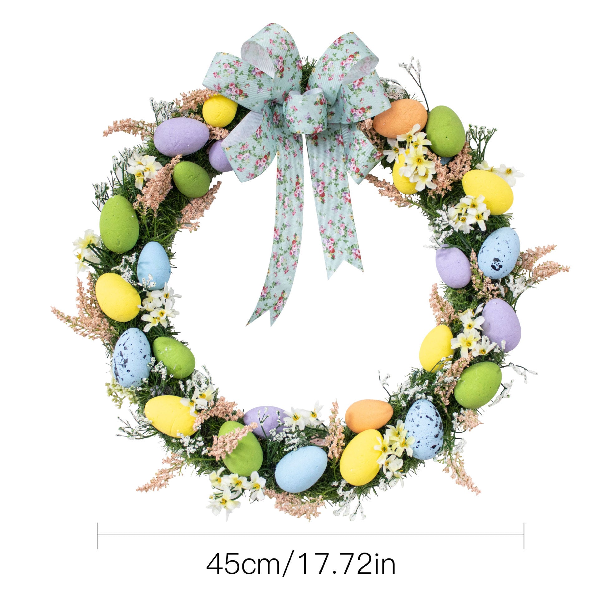 Easter Carrot Wreath Rustic Bow Cloth Wreath Garland With Green Leaves For Front Door Decoration, easter decorations, Easter Decor, easter table decor, outdoor easter decorations, shop easter, Decognomes, Spring Decorations