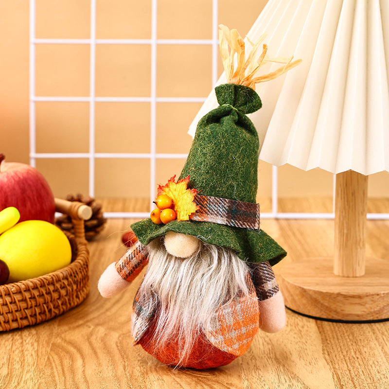 Thanksgiving Day Faceless Old Man Doll Doll Small Size Harvest Festival Doll Gift Domestic Ornaments