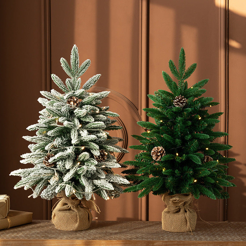 Christmas Cedar Green Snowflake Snow Tree Decoration