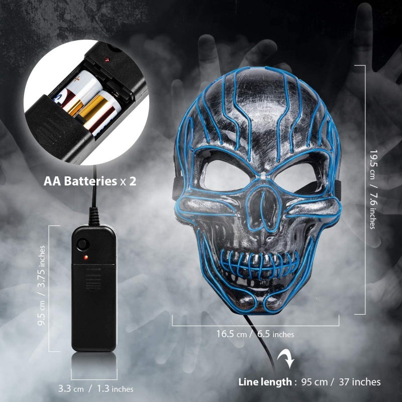 Halloween Luminous Mask With EL Wi 3 Flashing Modes