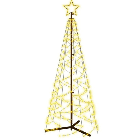 Hristmas Cone Tree Warm White 200 LEDs 2x6 Ft