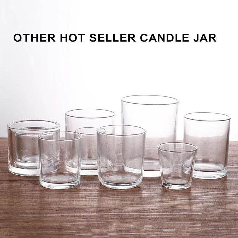 Glass Candle Cup Transparent Household