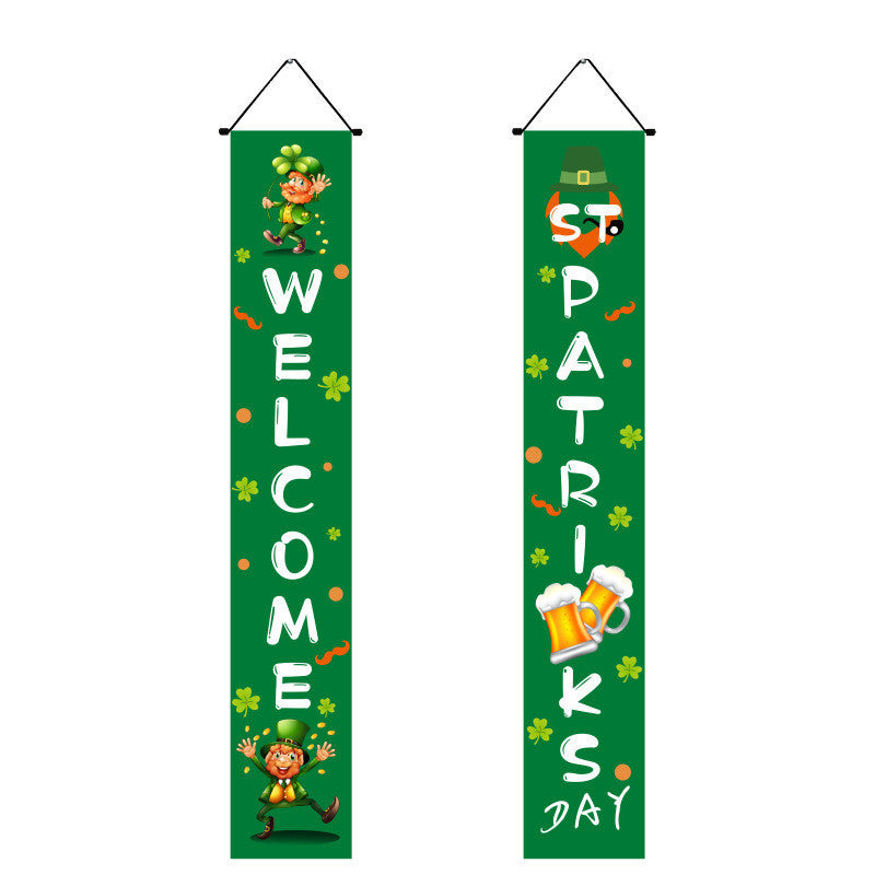 Irish National Day Porch Couplet With Flag, st patricks day decorations, st patricks day decor, st patrick's day decorations, st patrick day decorations, Irish Décor, irish ornaments, Decognomes, St. Patrick's Day Party Supplies, St. Patrick's Day Decorations: Shamrock, Irish & Leprechaun