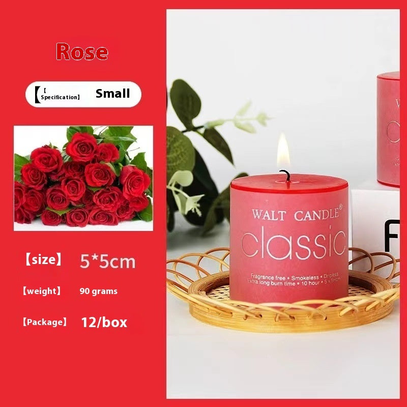 Cylindrical Color Aromatherapy Candle Brilliant Fragrance Candle Smokeless Candles