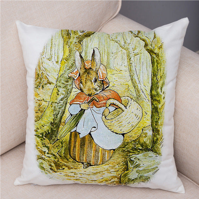 Cartoon Rabbit Peach Skin Fabric Pillow Cover Home Decoration Sofa Cushion Cover Seat Cover Easter Amazon AliExpress, easter decorations, Easter Decor, easter table decor, outdoor easter decorations, shop easter, Decognomes, Spring Decorations