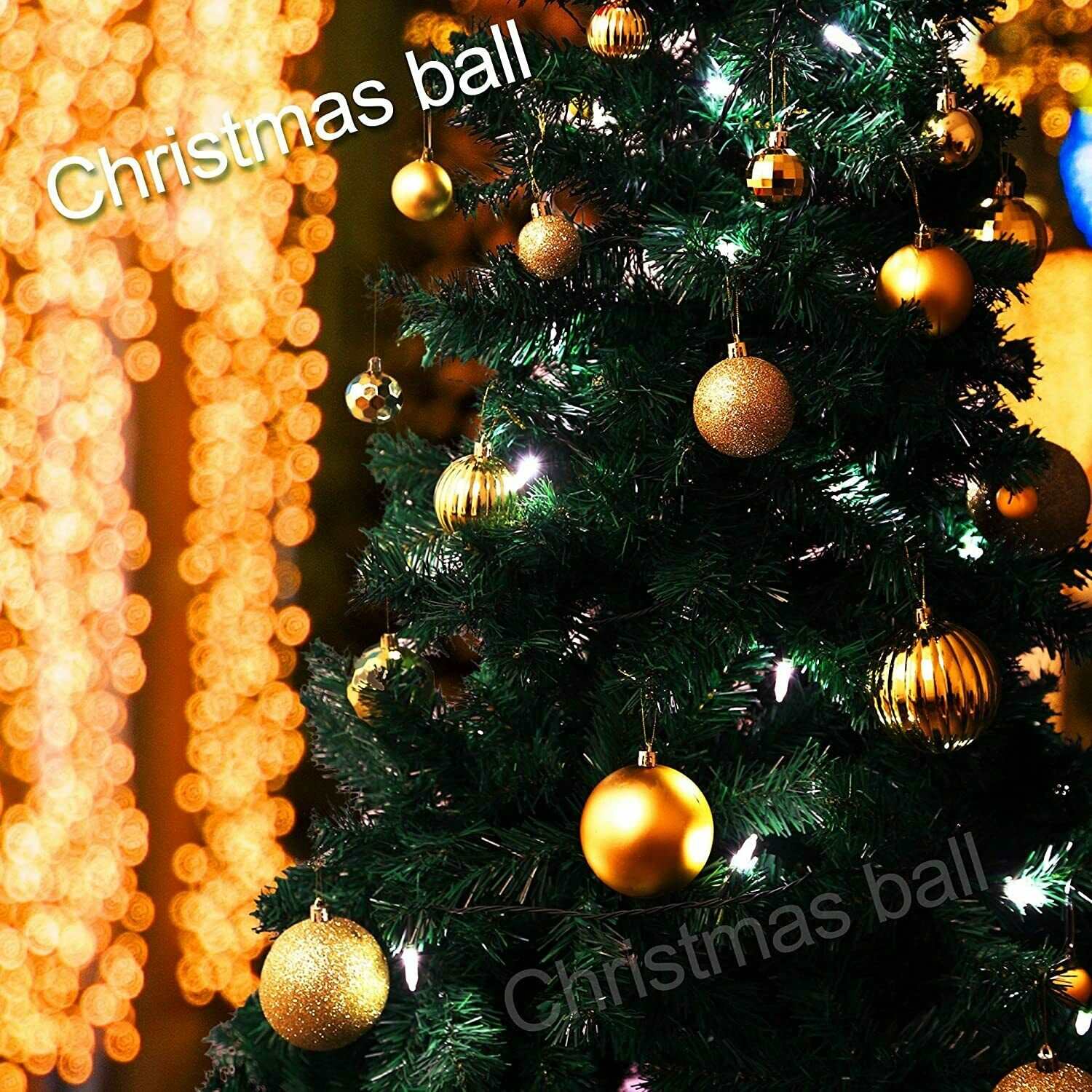 Christmas Ball Decoration, 24Pcs Christmas Glitter Ball Ornaments, Christmas Matte Decorative Ball, Christmas Decoration Balls, Christmas Tree Decoration Hanging Balls, Christmas Matte Decorative Balls, Christmas Decoration 
