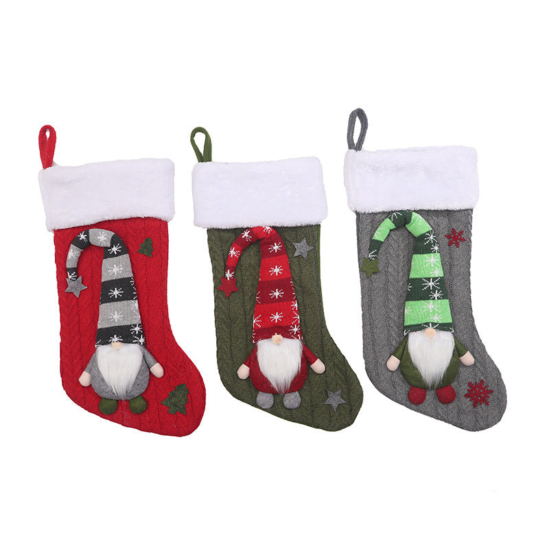 Christmas Children's Gift Bag Wool Knitted Socks
