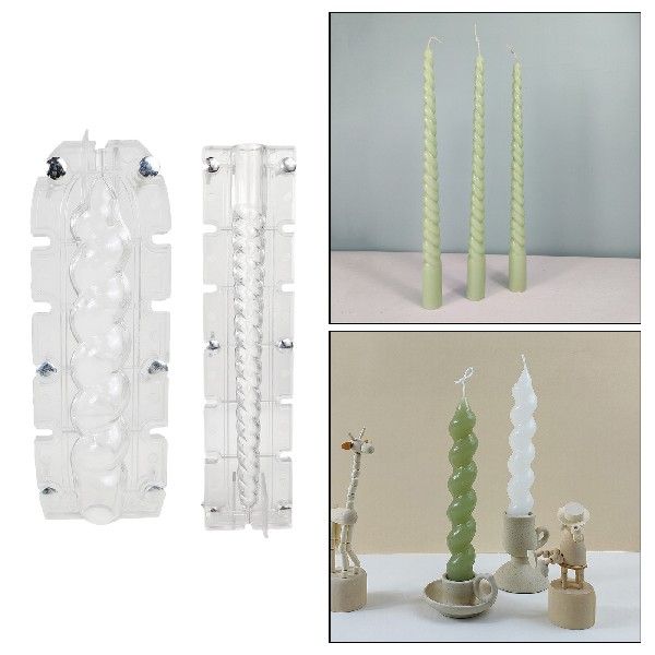 Plastic Candle Mold for Candle Making - Taper Candle Mould, Geometric candle molds, Abstract candle molds, DIY candle making molds, Silicone candle molds,