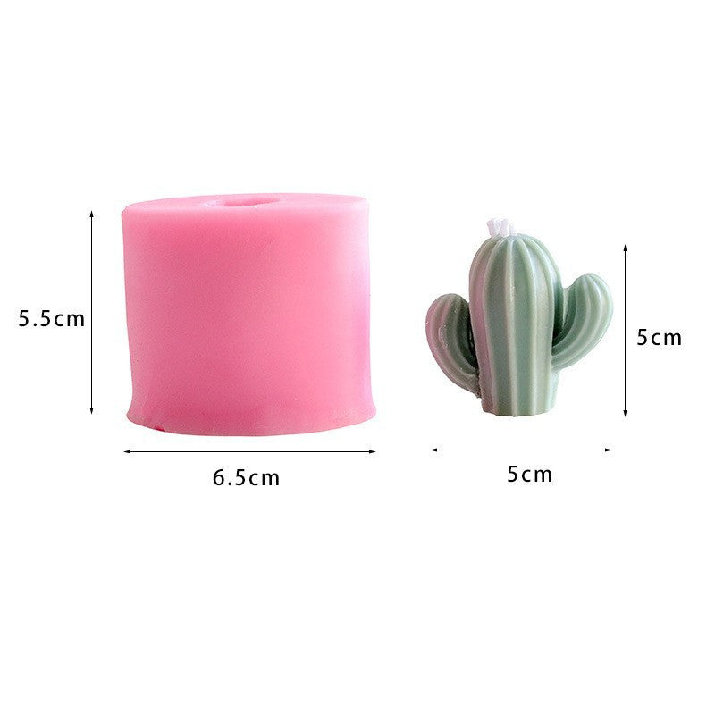 3D Cactus DIY Scented Candle Making Mold, Geometric candle molds, Abstract candle molds, DIY candle making molds, Silicone candle molds, Animal candle molds,
