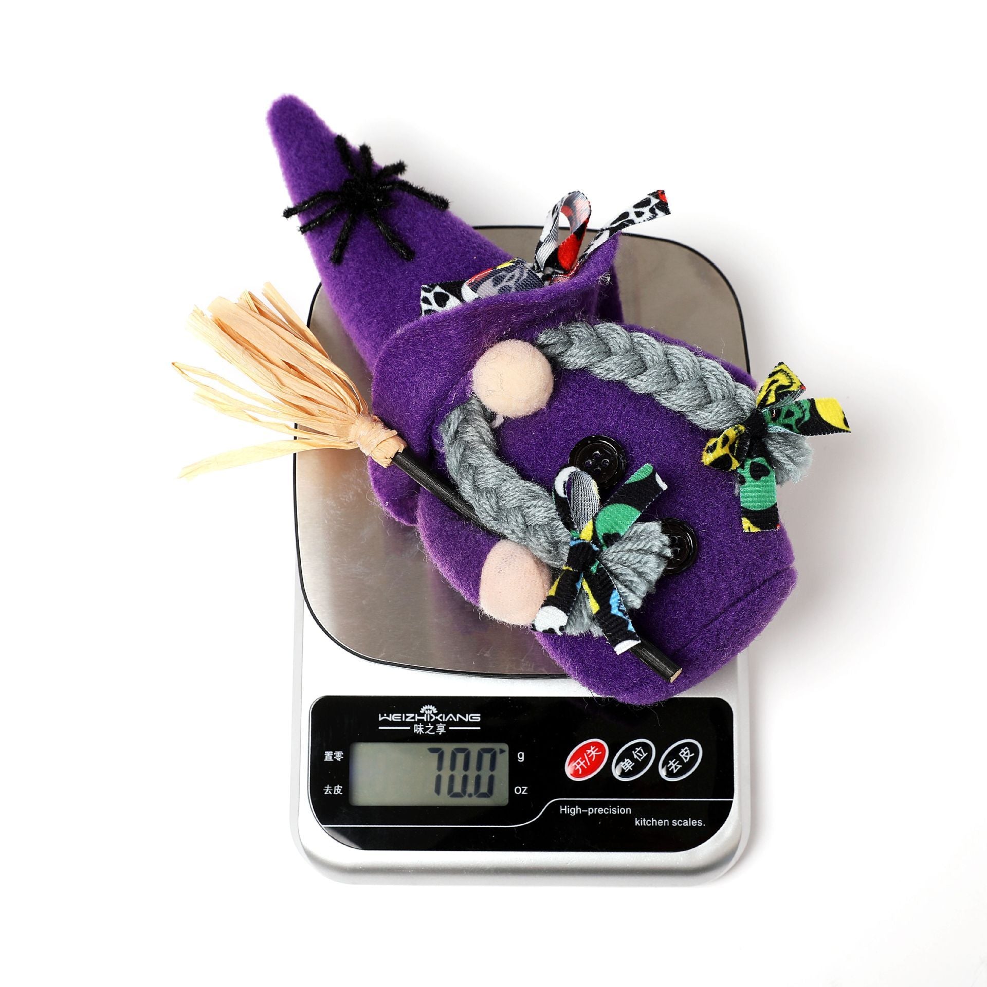 Halloween Witch Purple Mysterious Doll Faceless